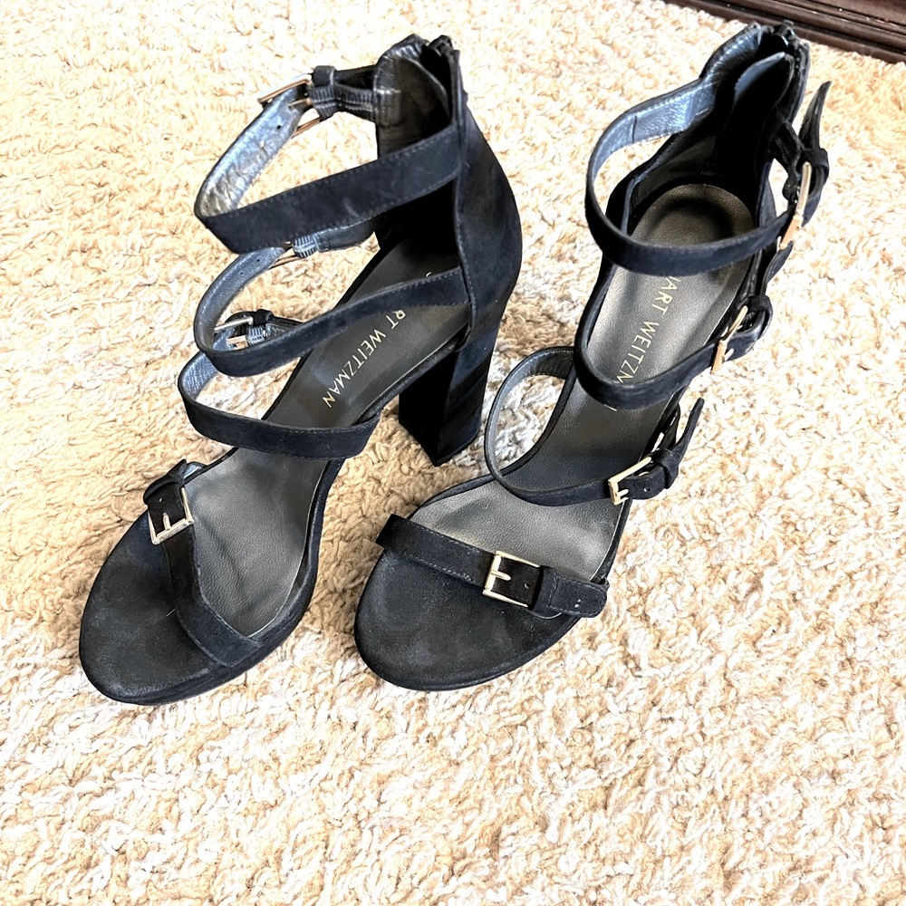 Stuart Weitzman Suede Platform Sandals